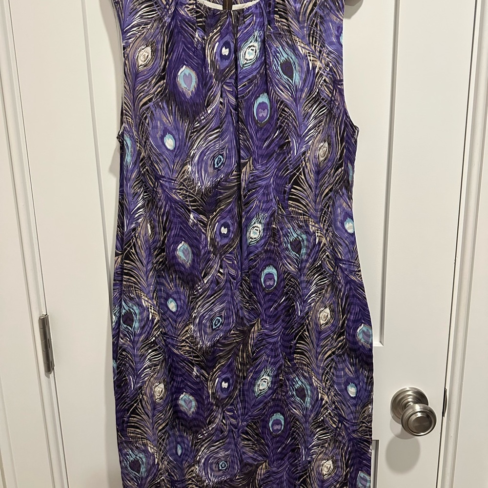 Tory Burch Silk Peacock Dress Perfect for Cocktail Events - Picture 2 of 7